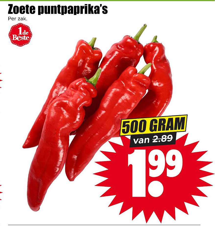 Zoete puntpaprika's
