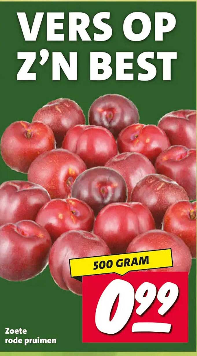 Zoete rode pruimen 500 gram