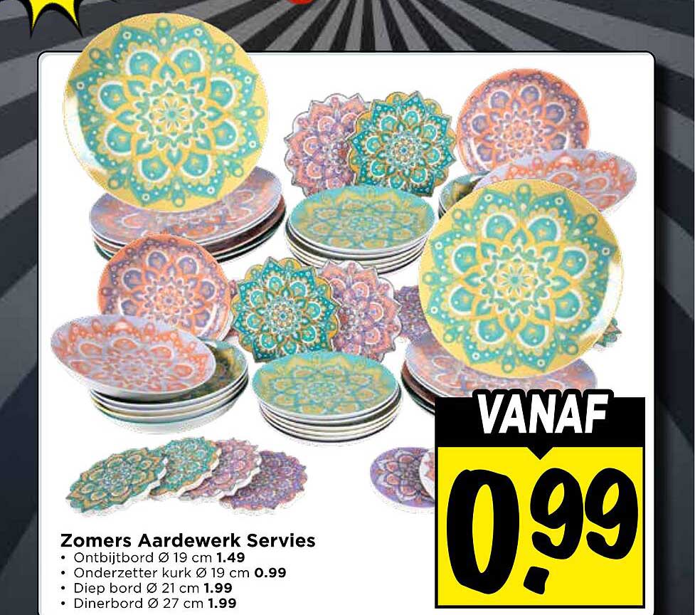 Zomers Aardewerk Servies