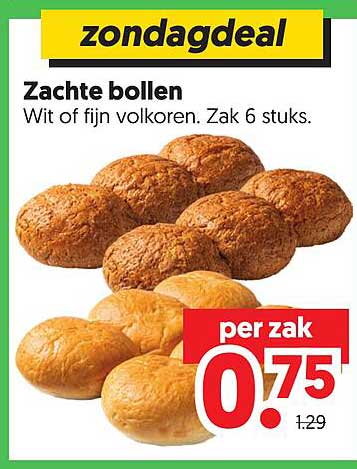 zondagdeal Zachte bollen