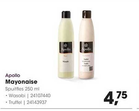 Apollo Mayonaise Spuitfles 250 ml - Wasabi & Truffel