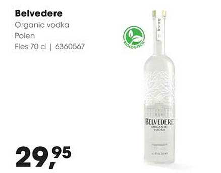Belvedere Organic vodka Polen Fles 70 cl