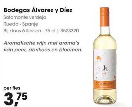 Bodegas Álvarez y Díaz Sotomonste verdejo Rueda - Spanje
