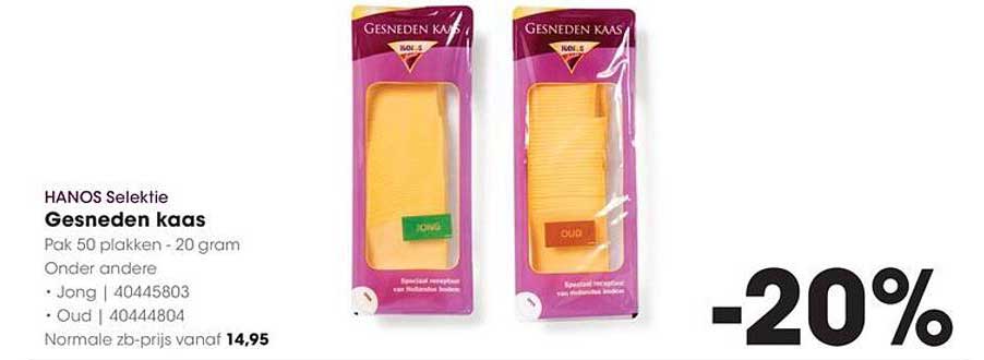 Gesneden kaas -20%