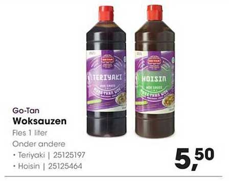 Go-Tan Woksauzen 1 liter - Teriyaki & Hoisin