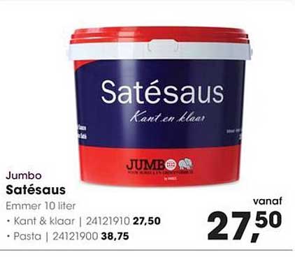 Jumbo Satésaus Emmer 10 liter