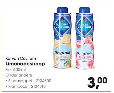 Karvan CeviTam Limonadesiroop 600 ml