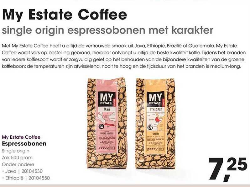 My Estate Coffee espressobonen single origin met karakter