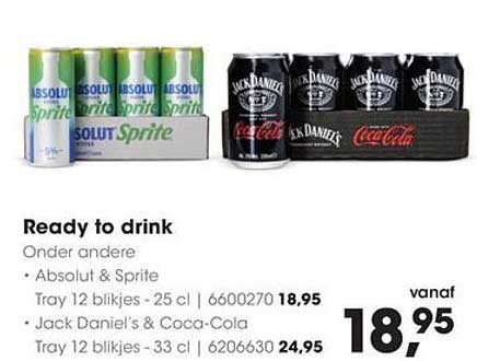 Ready to drink - Onder andere Absolut & Sprite