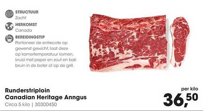 Runderstriploin Canadian Heritage Angus