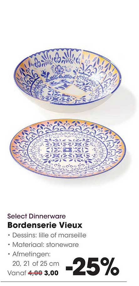 Select Dinnerware Bordenserie Vieux