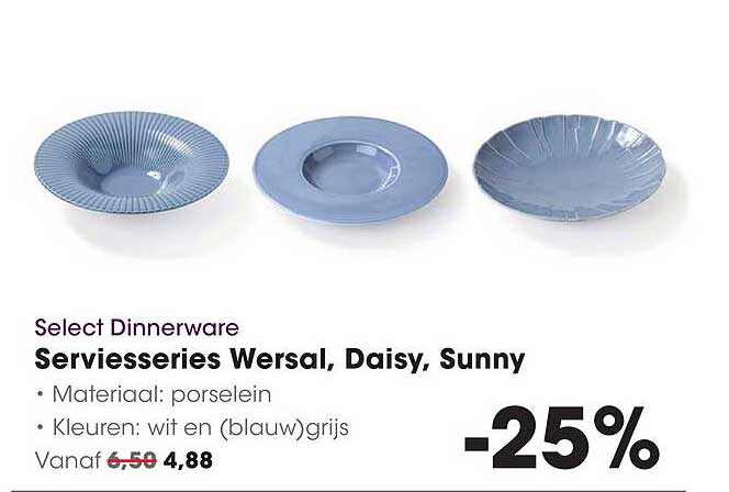 Serviesseries Wersal, Daisy, Sunny