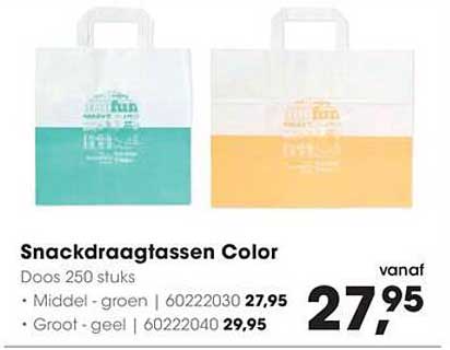 Snackdraagtassen Color