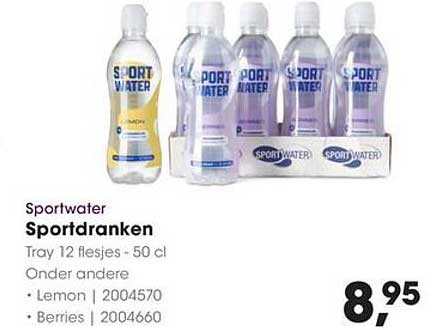 Sportwater Sportdranken Tray 12 flesjes - 50 cl