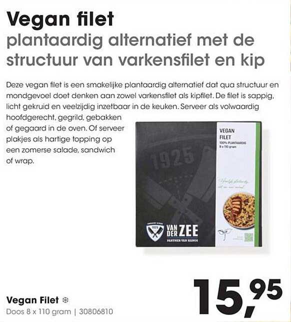 Vegan filet plantaardig alternatief met de structuur van varkensfilet en kip