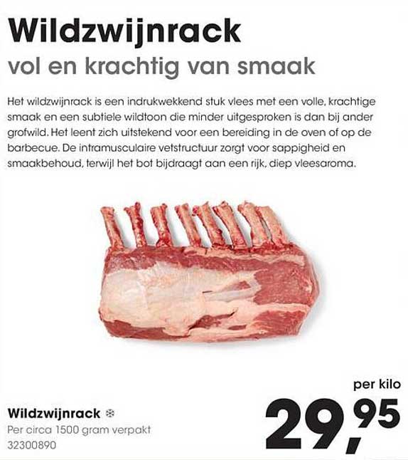 Wildzwijnrack vol en krachtig van smaak