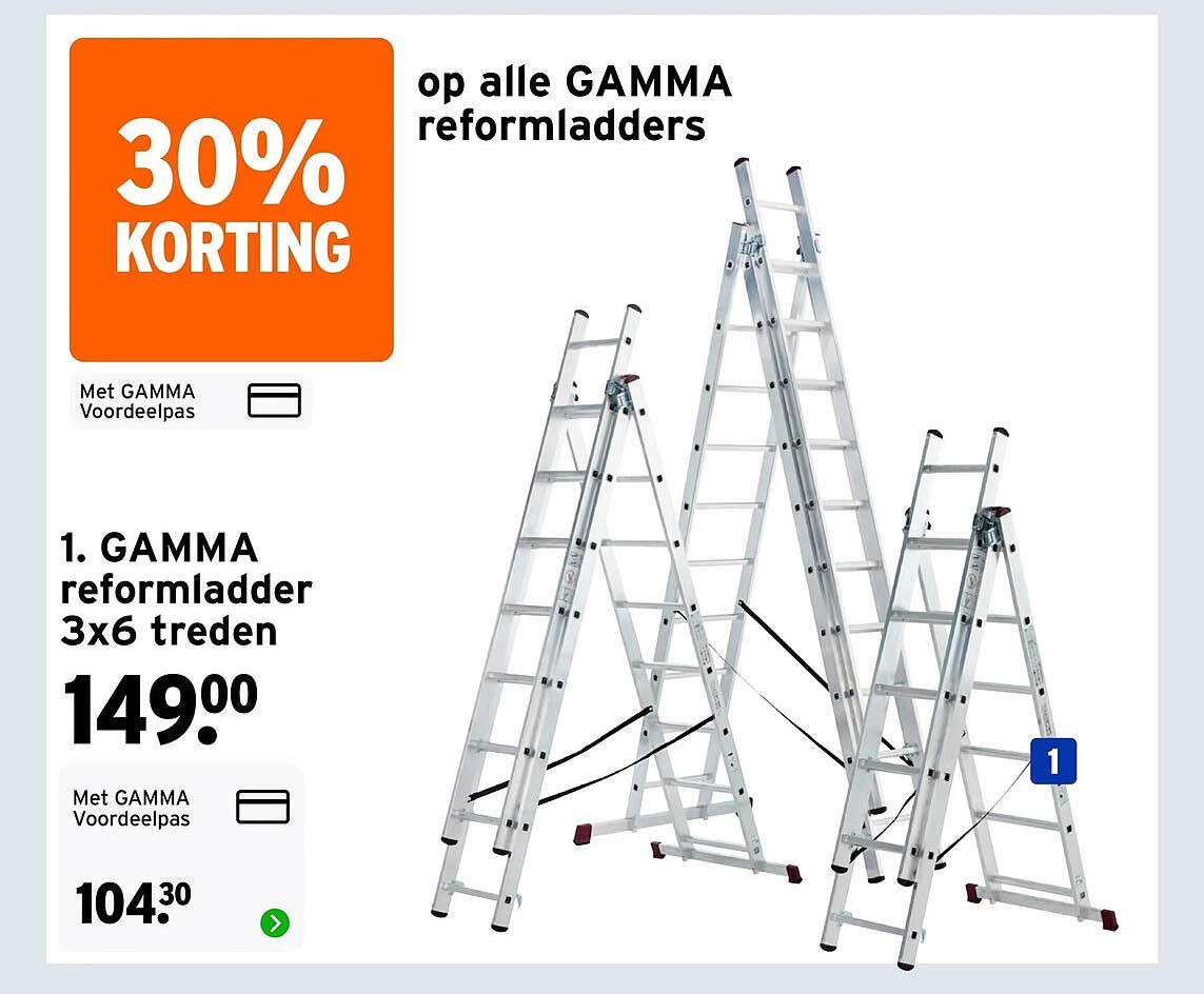 1. GAMMA reformladder 3x6 treden