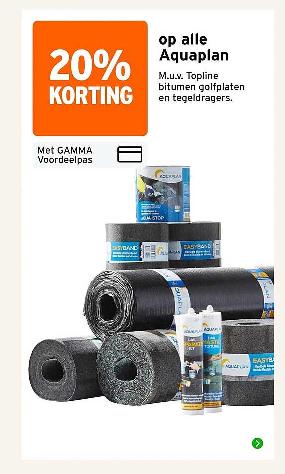 20% KORTING op alle Aquaplan