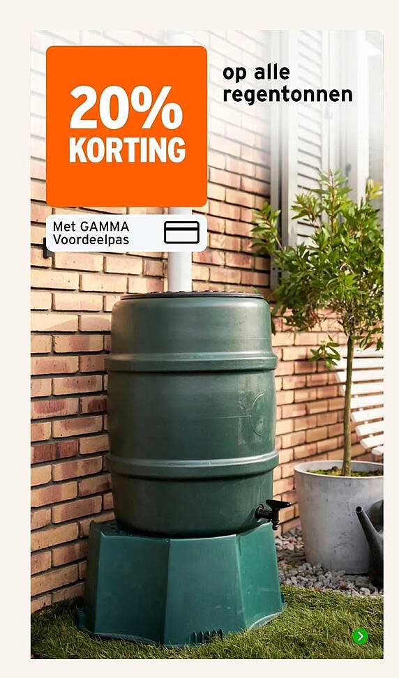 20% KORTING op alle regentonnen