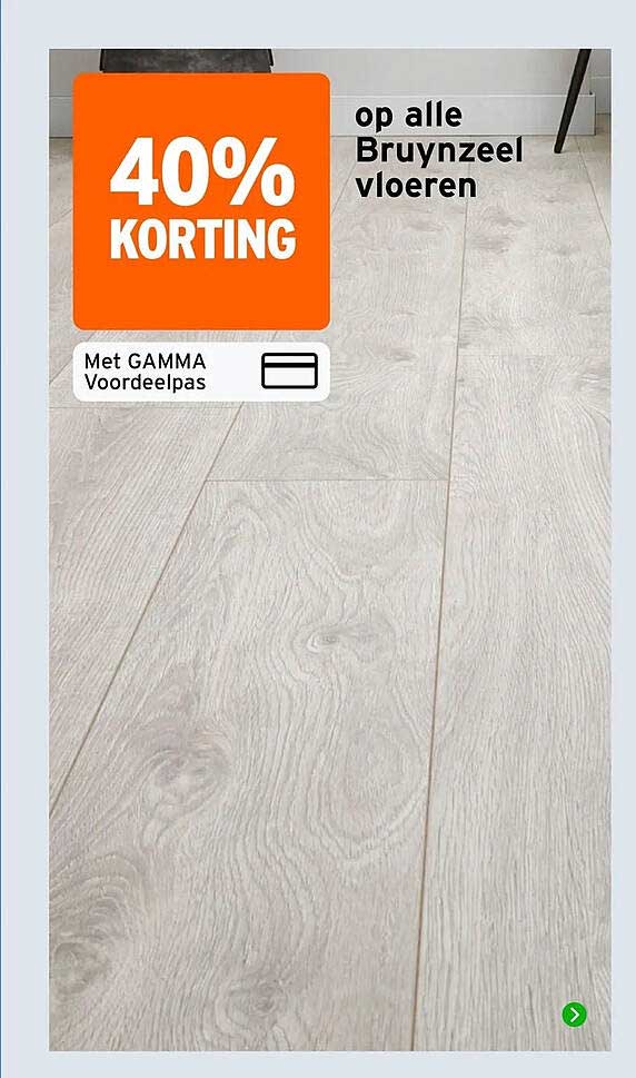 40% korting op alle Bruynzeel vloeren met GAMMA Voordeelpas