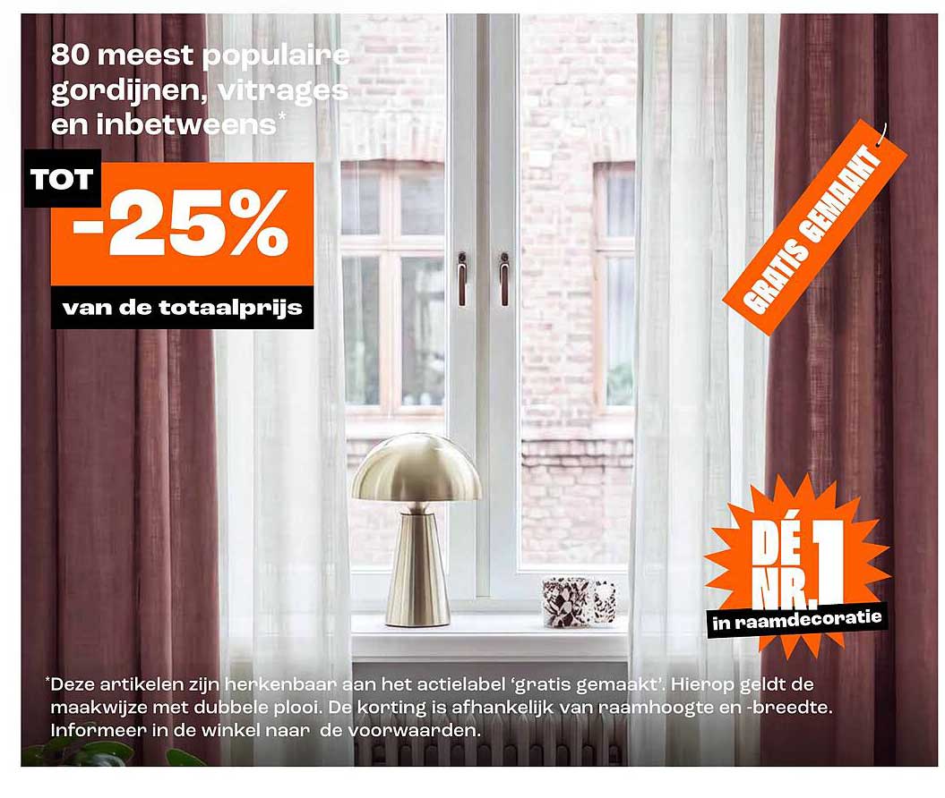 80 meest populaire gordijnen, vitrages en inbetweens*