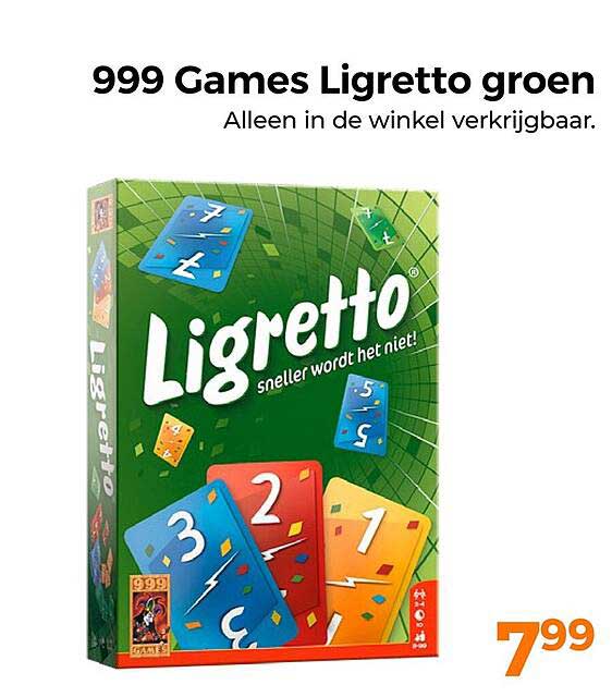 999 Games Ligretto groen