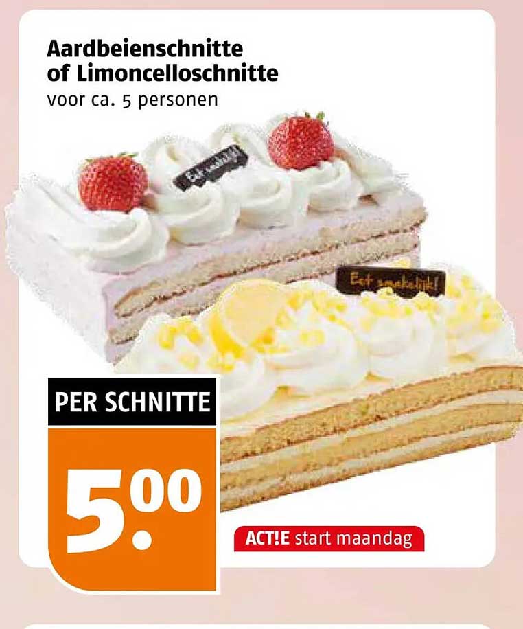 Aardbeienschnitte of Limoncelloschnitte