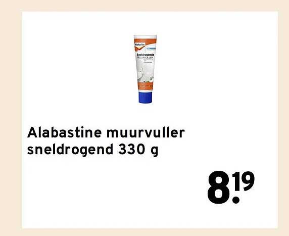 Alabastine muurvuller sneldrogend 330 g