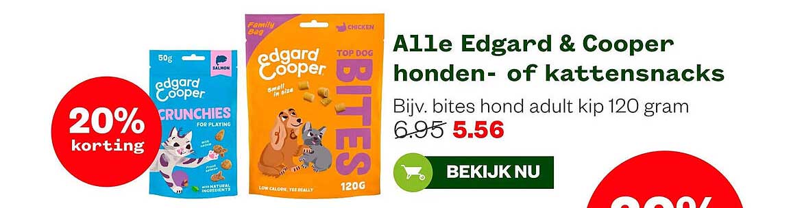 Alle Edgard & Cooper honden- of kattensnacks