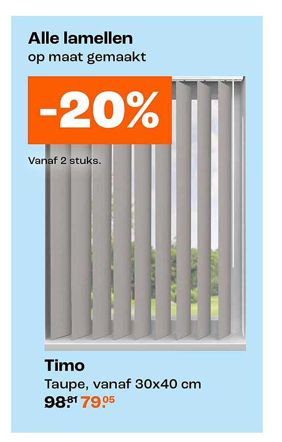 Alle lamellen op maat gemaakt -20%