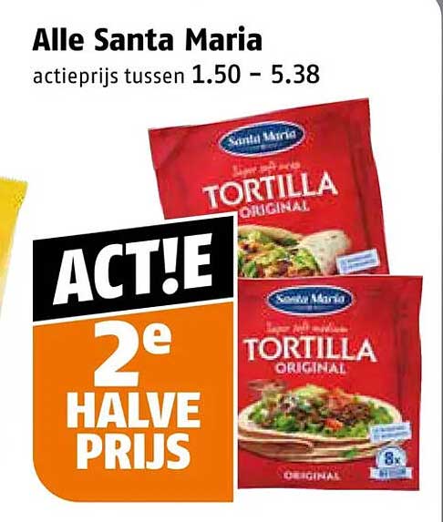 Alle Santa Maria actieprijs tussen 1.50 – 5.38 2e halve prijs