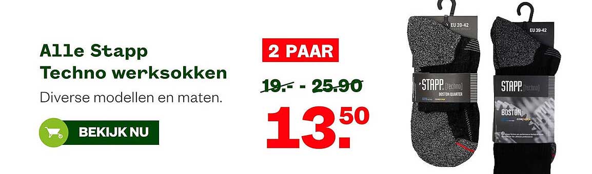 Alle Stapp Techno werksokken 2 PAAR