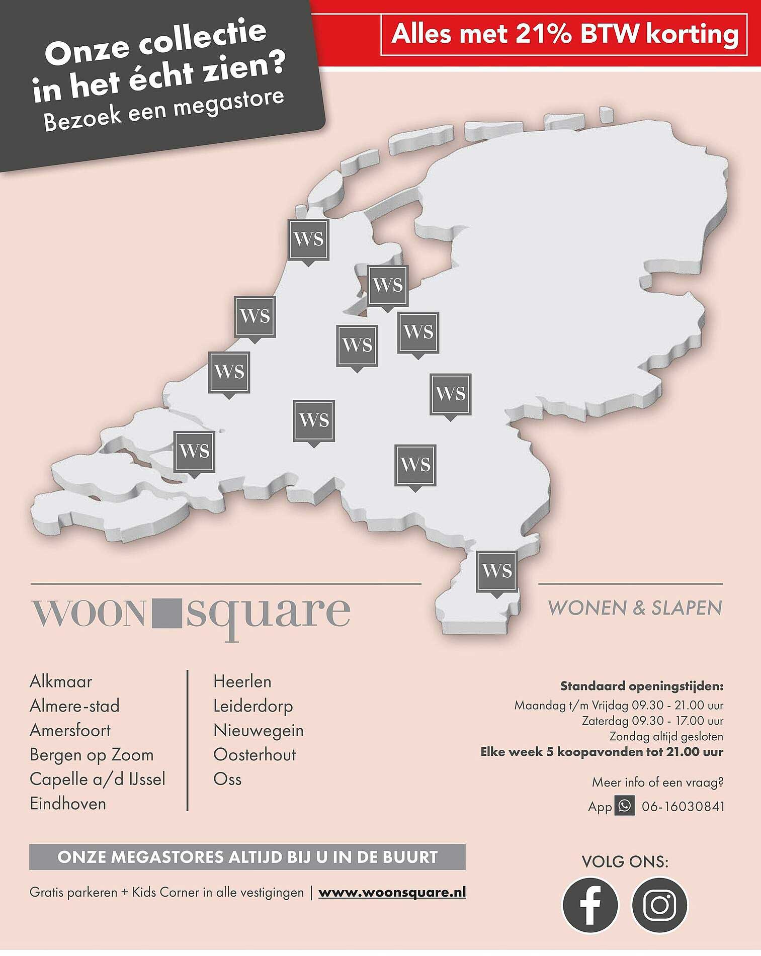 Alles met 21% BTW korting