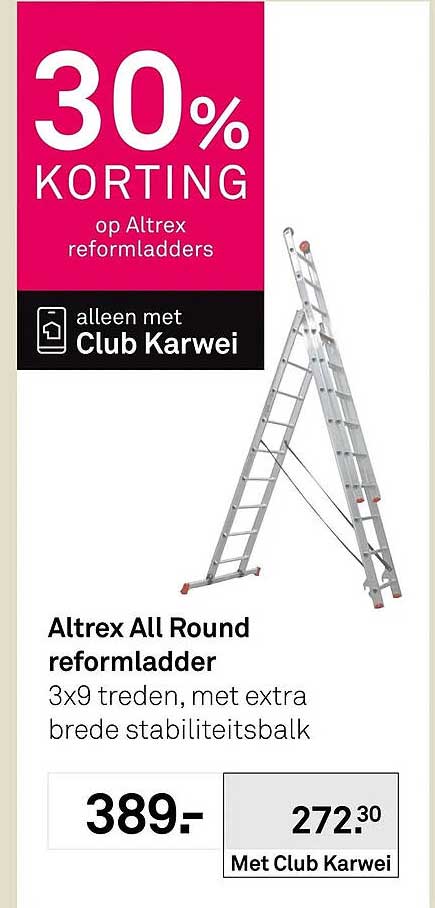 Altrex All Round reformladder 30% korting alleen met Club Karwei