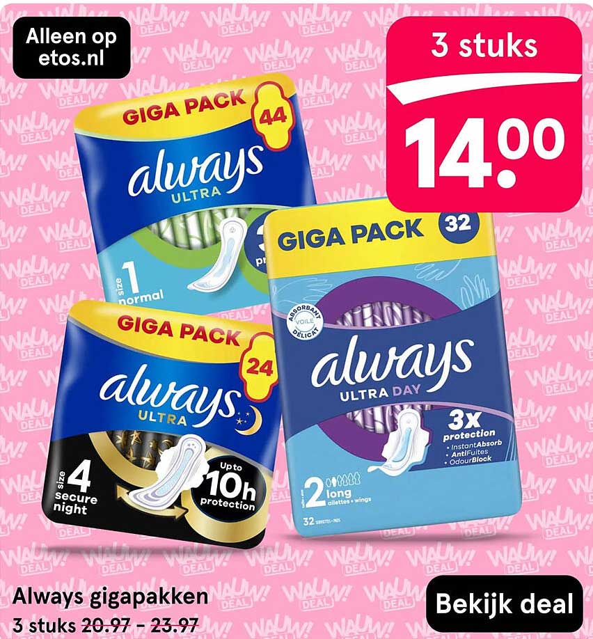 Always gigapakken 3 stuks