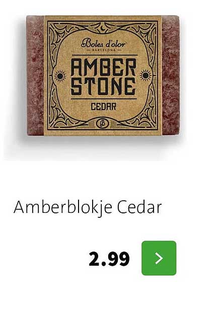 Amberblokje Cedar