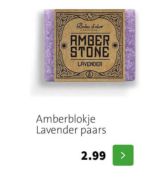Amberblokje Lavendel paars