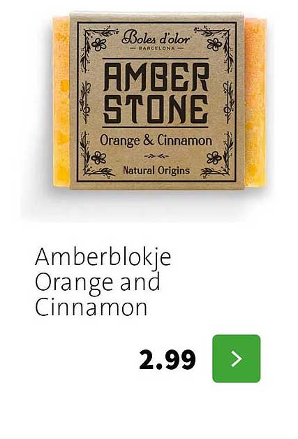 Amberblokje Orange and Cinnamon