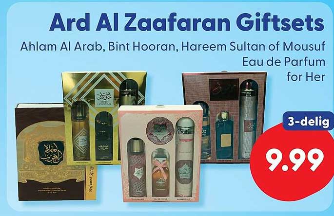 Ard Al Zaafaran Giftsets Ahlam Al Arab, Bint Hooran, Hareem Sultan of Mousuf Eau de Parfum for Her 3-delig