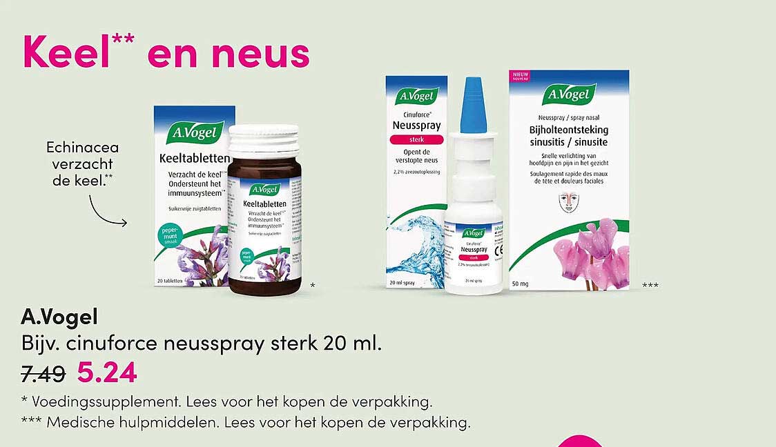 A.Vogel Bijv. cinuforce neusspray sterk 20 ml.