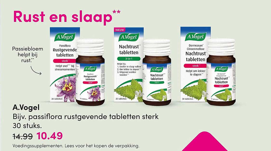A.Vogel Bijv. passiflora rustgevende tabletten sterk 30 stuks