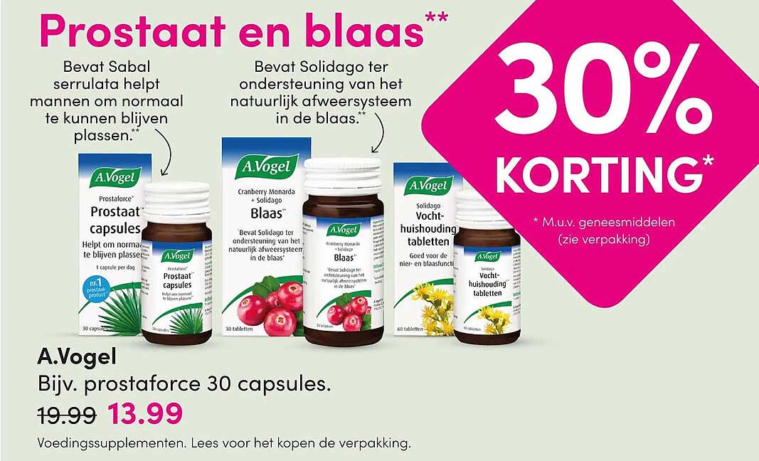A.Vogel Bijv. prostaforce 30 capsules.