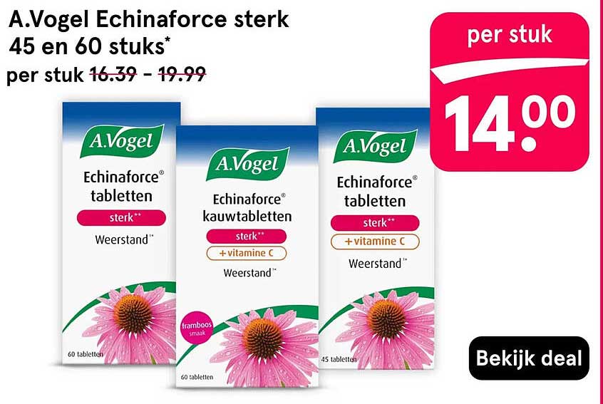 A.Vogel Echinaforce sterk 45 en 60 stuks*