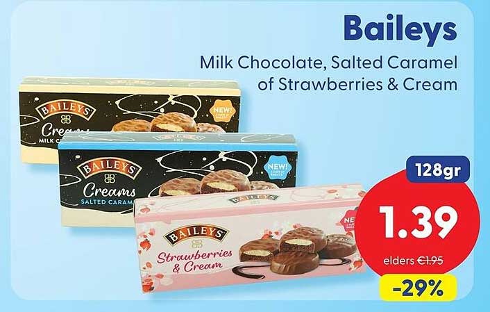 Baileys Milk Chocolate, Salted Caramel of Strawberries & Cream