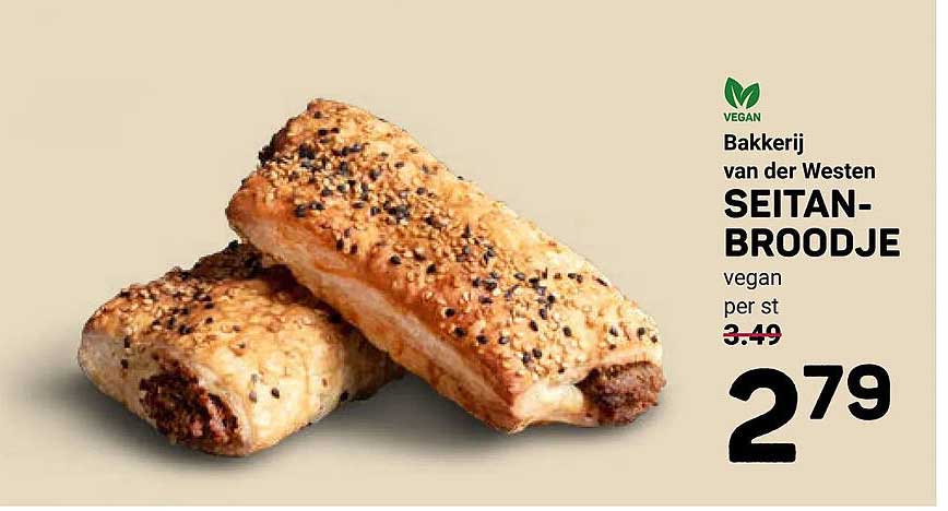 Bakkerij van der Westen SEITAN-BROODJE vegan
