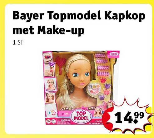 Bayer Topmodel Kapkop met Make-up