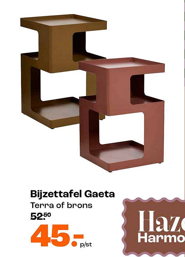 Bijzettafel Gaeta Terra of brons