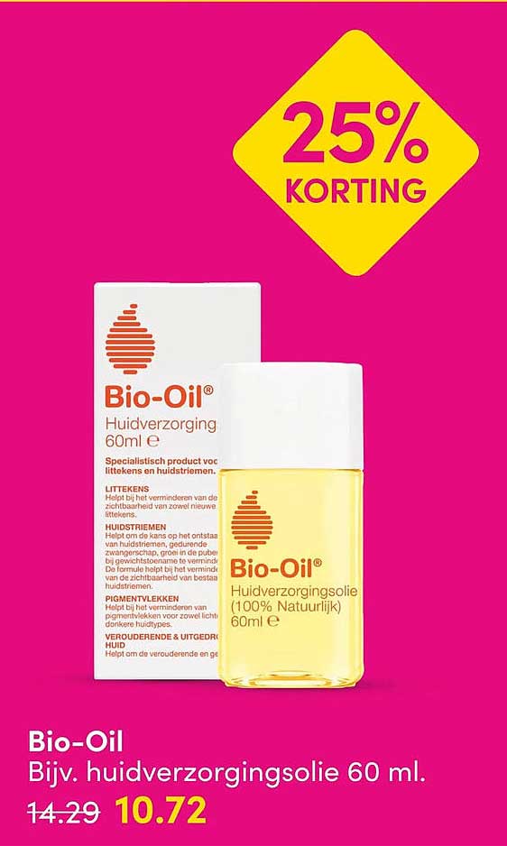 Bio-Oil Bijv. huidverzorgingsolie 60 ml. 25% KORTING