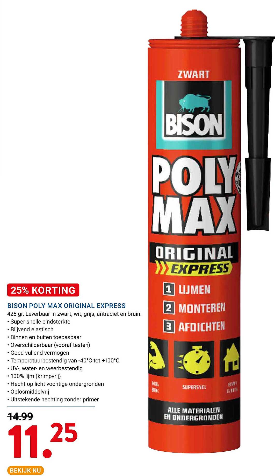 BISON POLY MAX ORIGINAL EXPRESS 25% KORTING