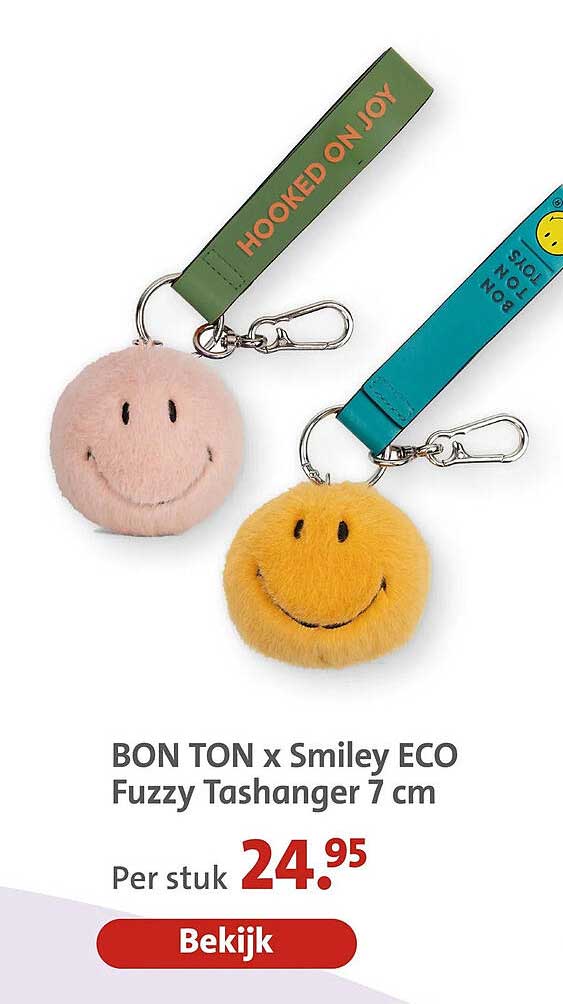 BON TON x Smiley ECO Fuzzy Tashanger 7 cm